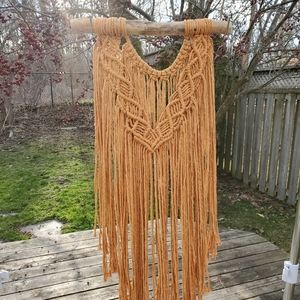 NEW Handmade Mustard Macrame Wall Hanging
